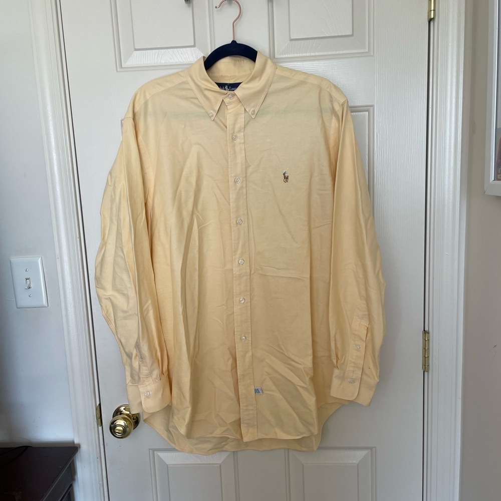 Ralph Lauren Blue Label Yellow Casual Button Down Shirt